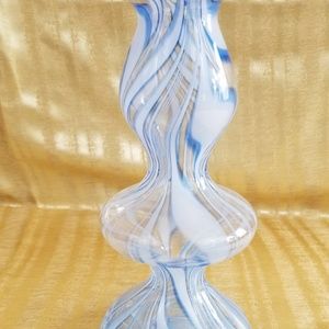 Blue Swirled Art Glass